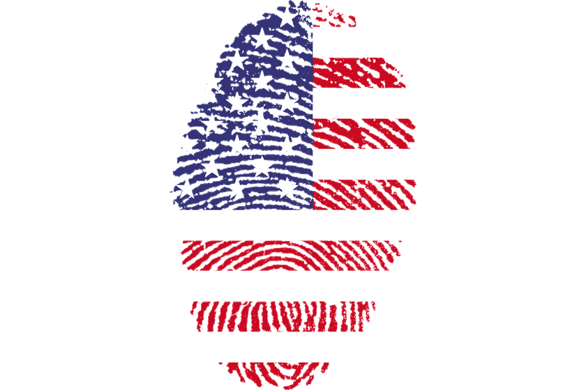 American flag fingerprint